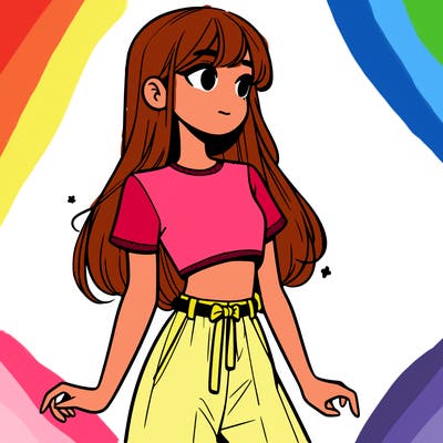 girl in a cute crop top