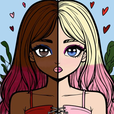 realistic girl split