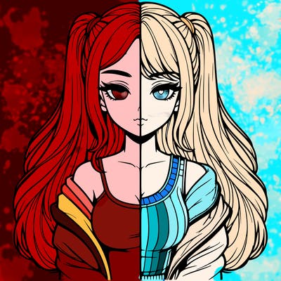 realistic girl split