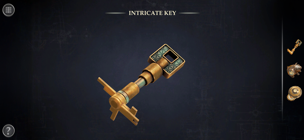 Boxes: Lost Fragments - Ein detaillierter, komplizierter Schlüssel aus Messing aus dem mechanischen Rätselspiel Boxes Lost Fragments