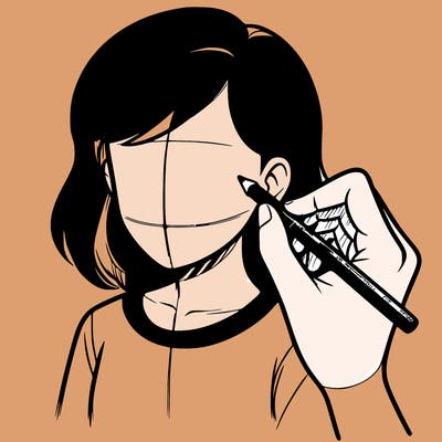 drawing a realistic person