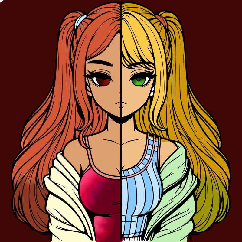 realistic girl split
