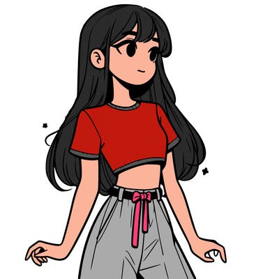 girl in a cute crop top