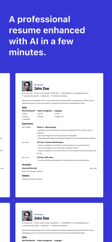 AI CV Builder - Magic Resume - Business App | MWM