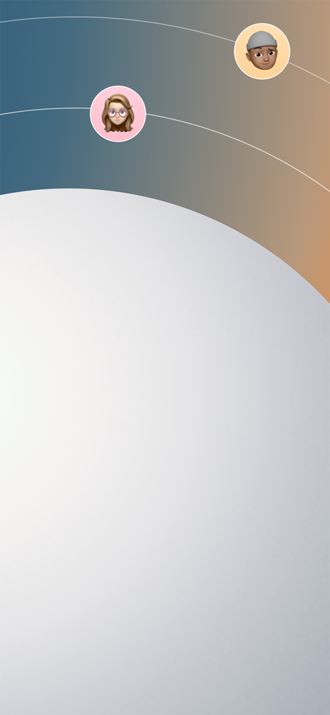 The Breathing App: Calm Daily - Minimalist interface of The Breathing App featuring user avatars on curved resonance lines against a gradient background