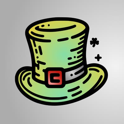 st patrick hat with thin lines