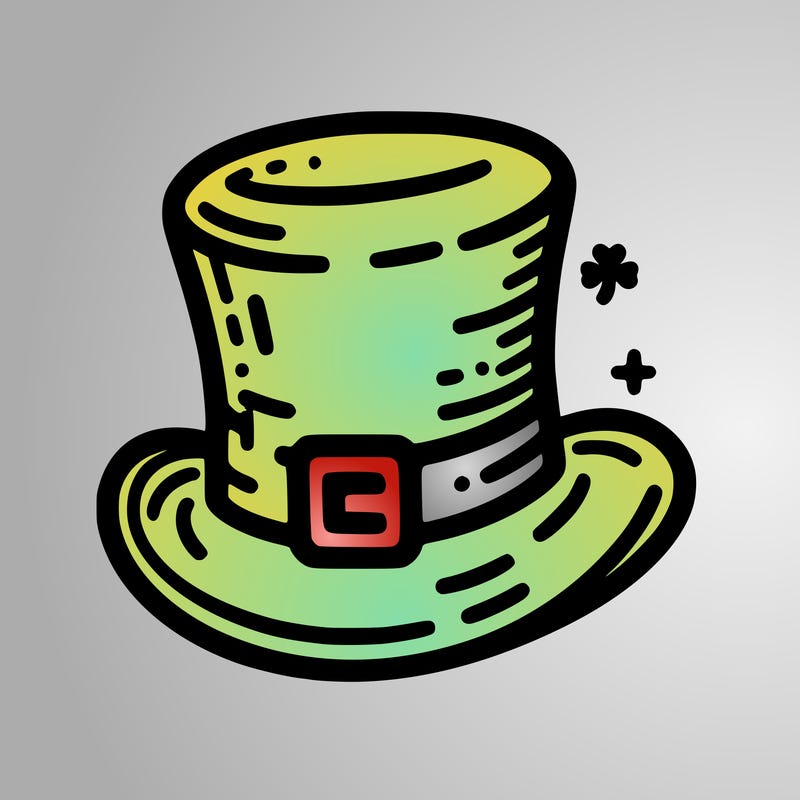 st patrick hat with thin lines