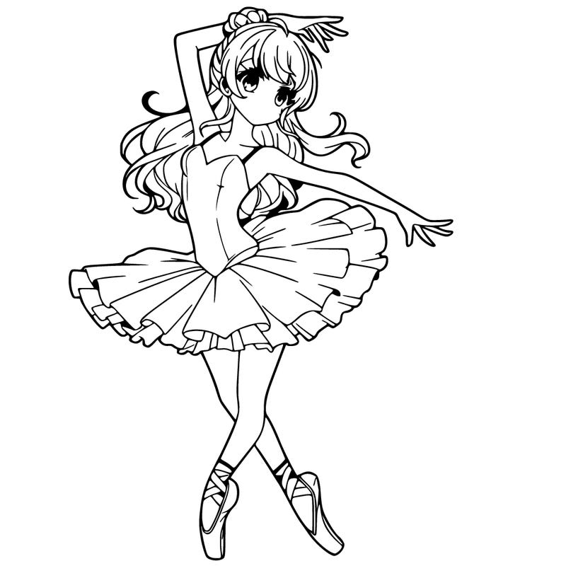 gorgeous anime ballet dancer