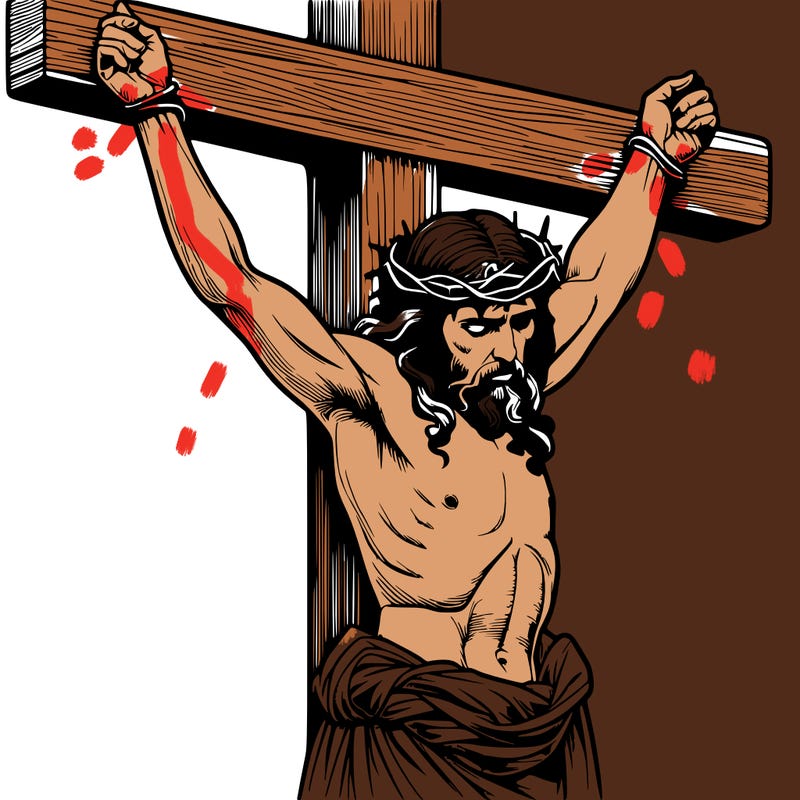 jesus realistic on the cross