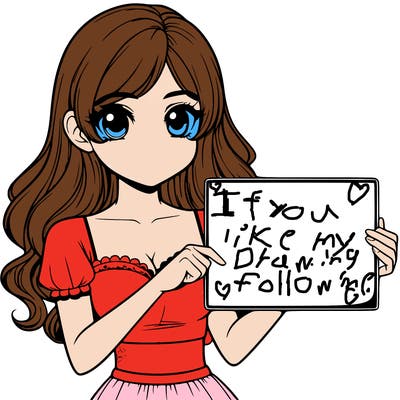 realistic pretty girl holding blank sign