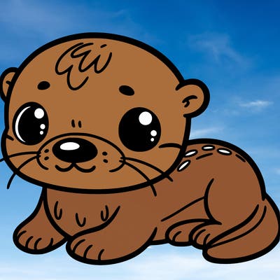 a cute otter