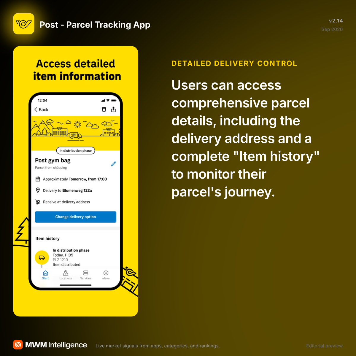Post - Parcel Tracking App - Productivity App | MWM