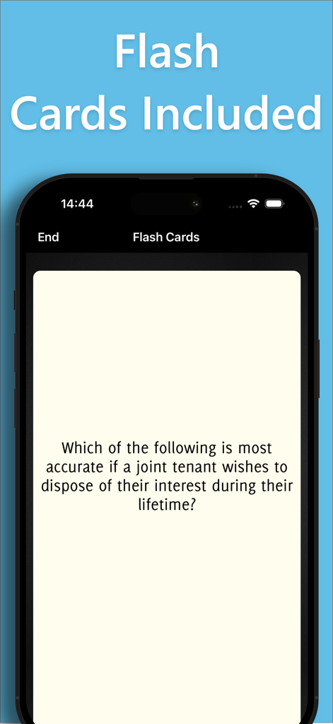 IMC Investment Management Exam - IMC Investment Management Exam app interface showing a flashcard with a study question.