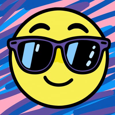 emoji with sunglasses