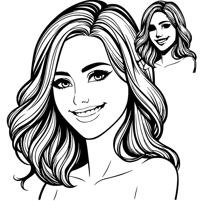 realistic woman beautiful smile