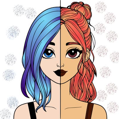 realistic girl split