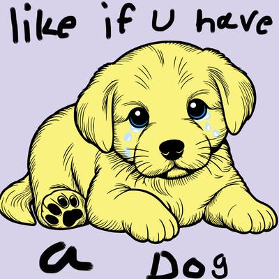 a cute realistic puppy