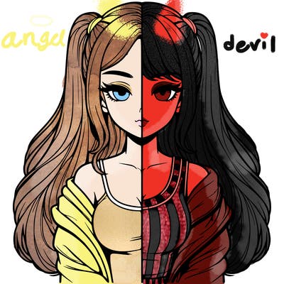 realistic girl split