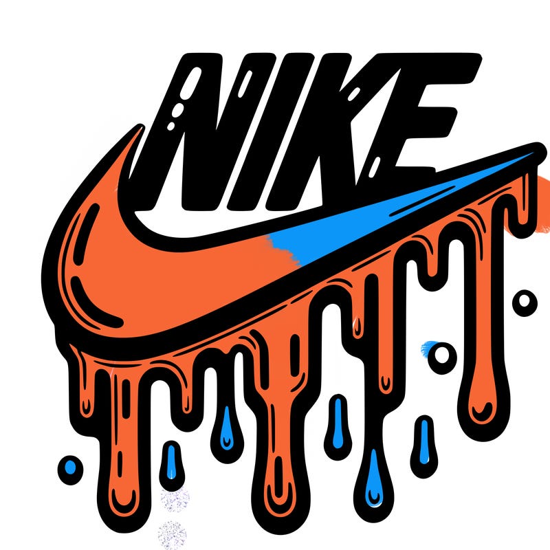 dripping nike logo