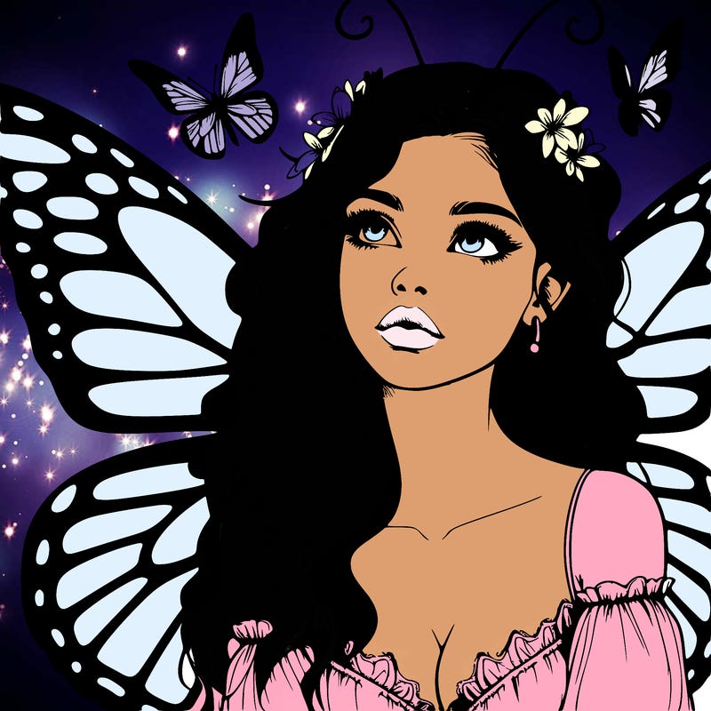 butterfly fairy realistic girl