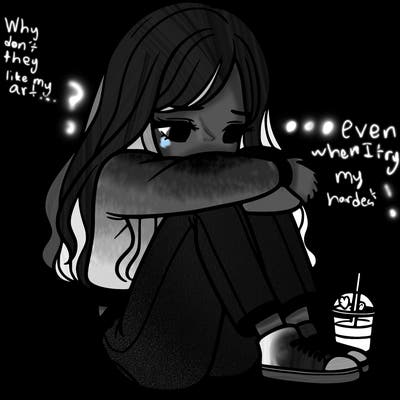 a girl  after a breakup