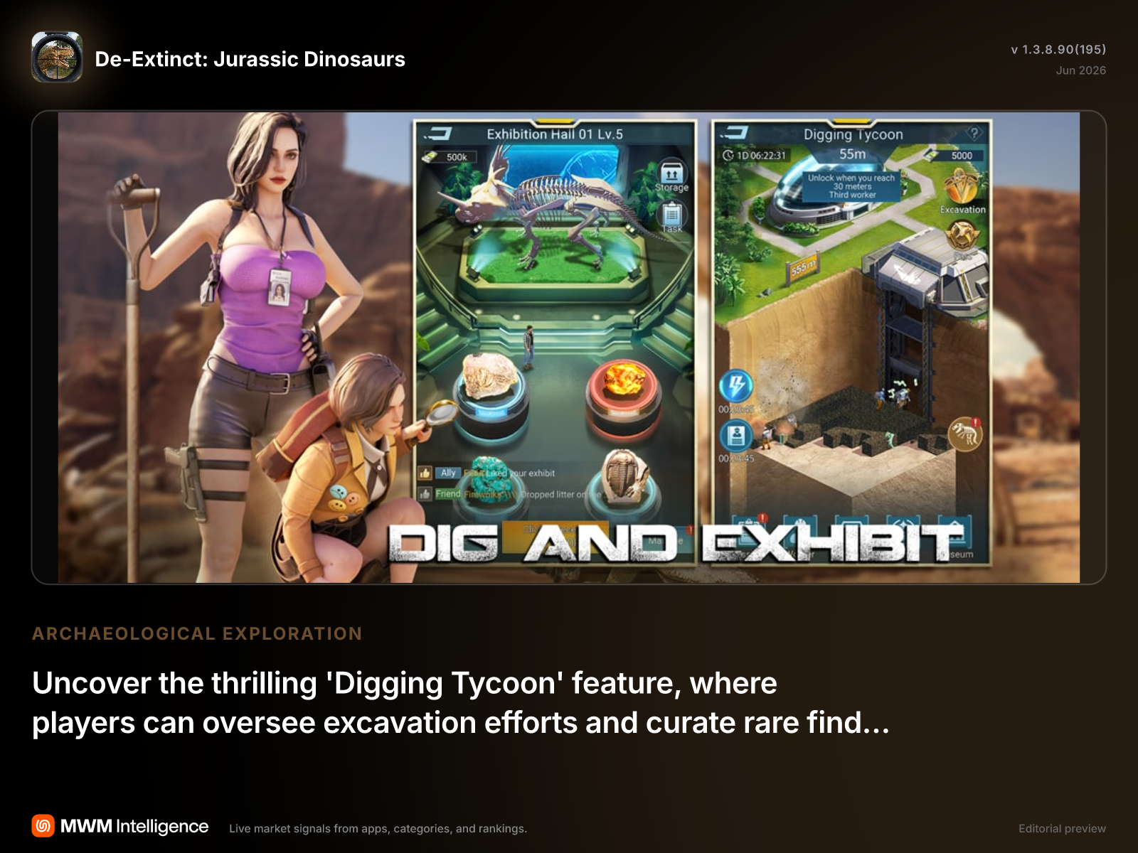 De-Extinct: Jurassic Dinosaurs - Games App | MWM