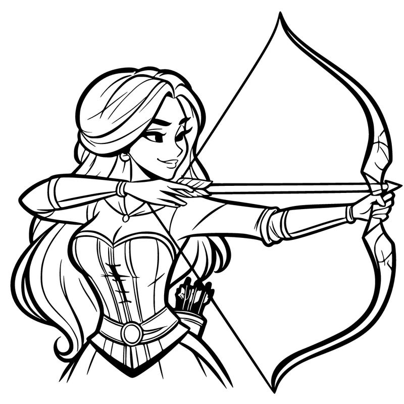 archery, beautiful lady