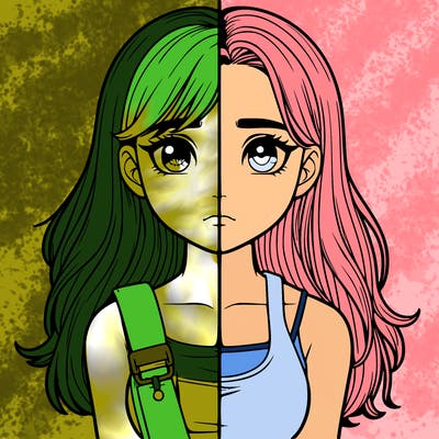 realistic girl split