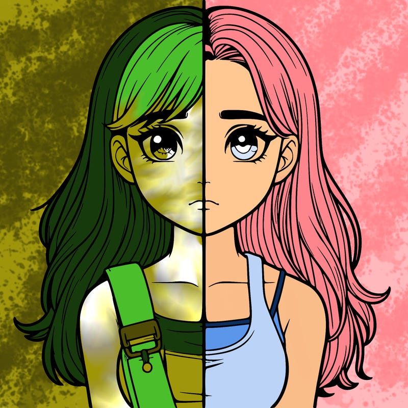 realistic girl split