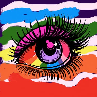 realistic eye long eylashes