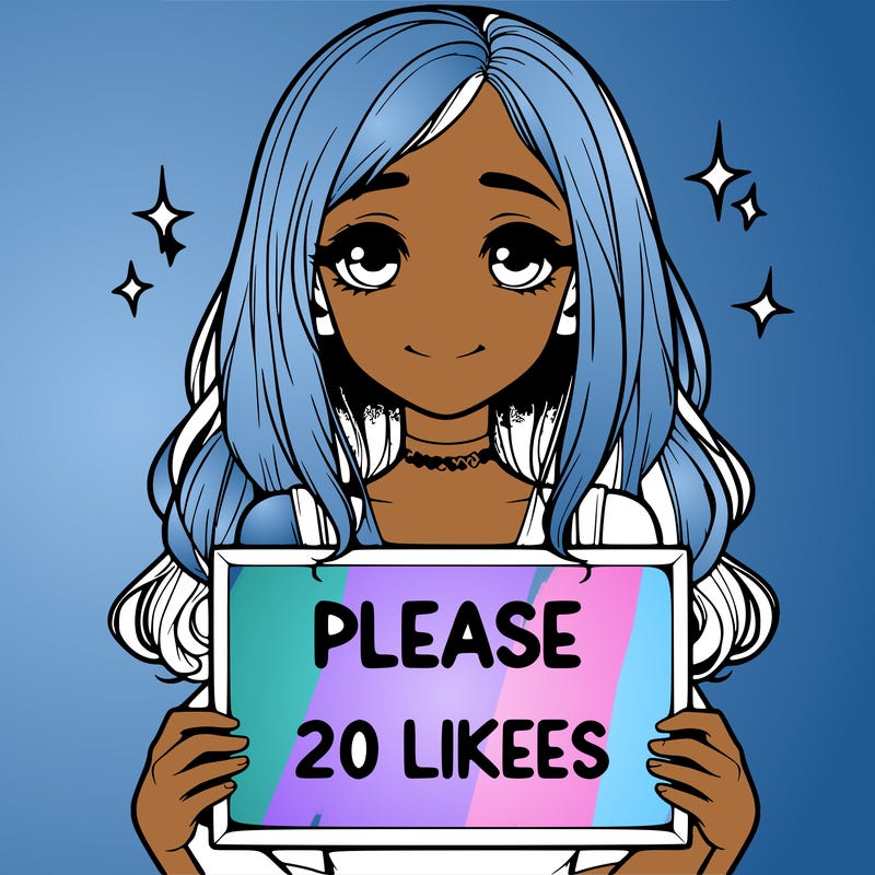 realistic girl holding a sign that says please 20 likes