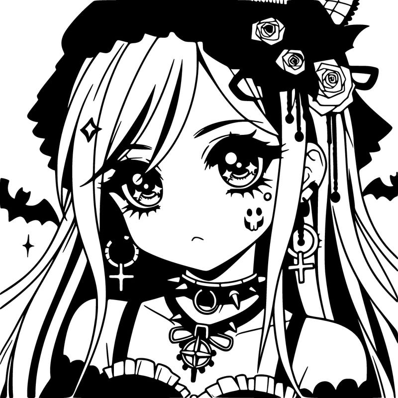 anime - goth girl