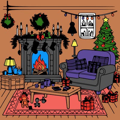 christmas livingroom