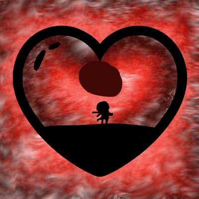 a blank heart