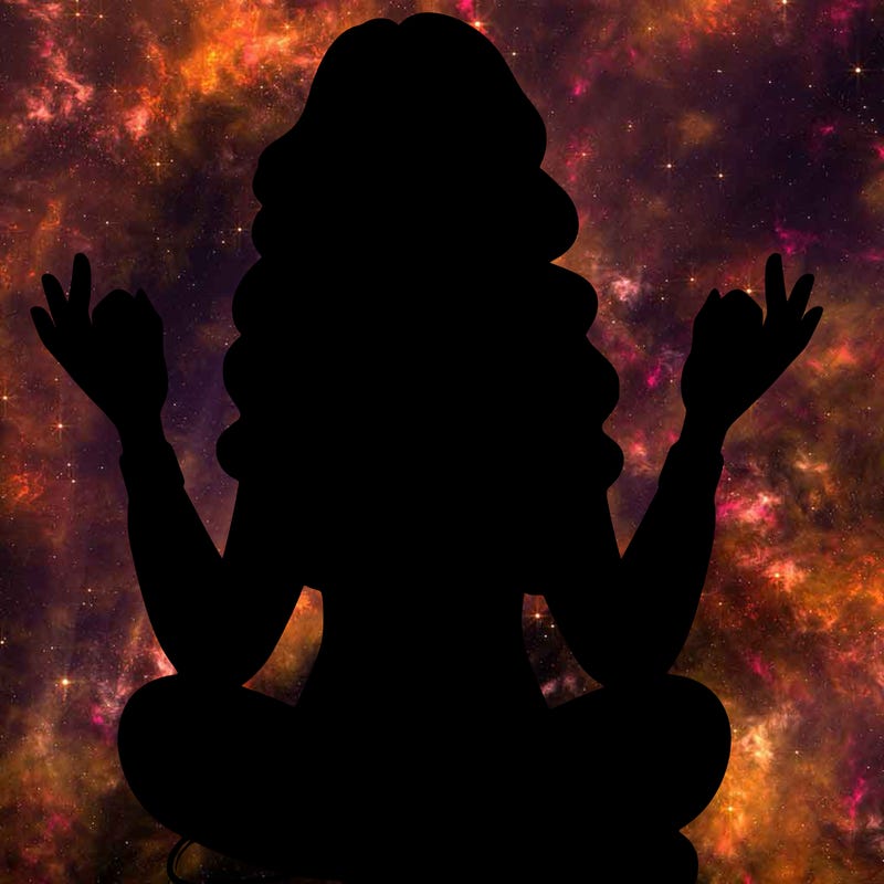 a woman finding her inner peace realistic