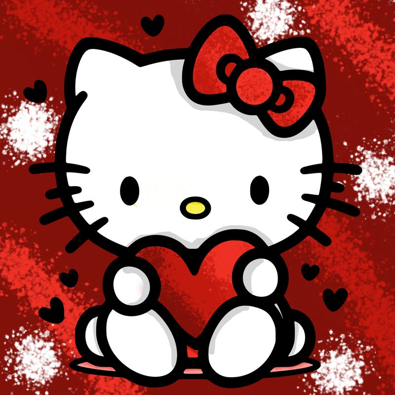 hello kitty with heart