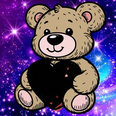 teddy bear holding an i love you heart
