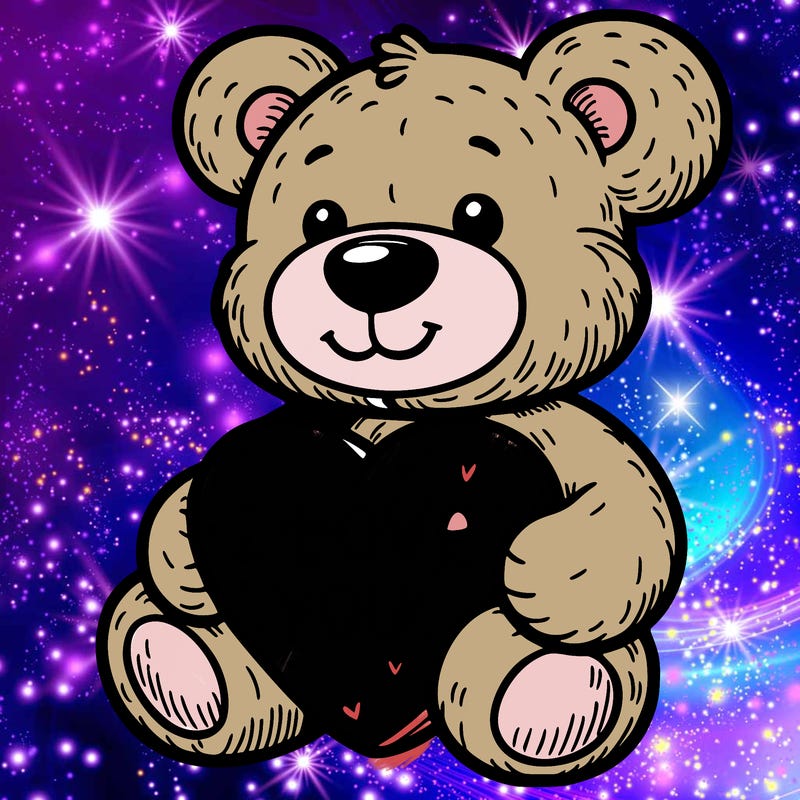 teddy bear holding an i love you heart