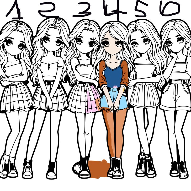 a group of girls realistic