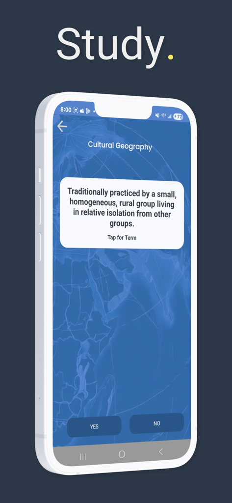 iScore5 AP Human Geography - iScore5 AP Human Geography study interface showing a cultural geography flashcard question