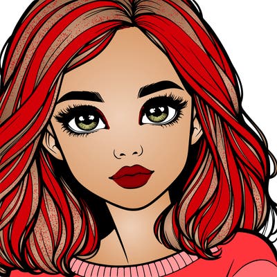 realistic girl whith cute eyes