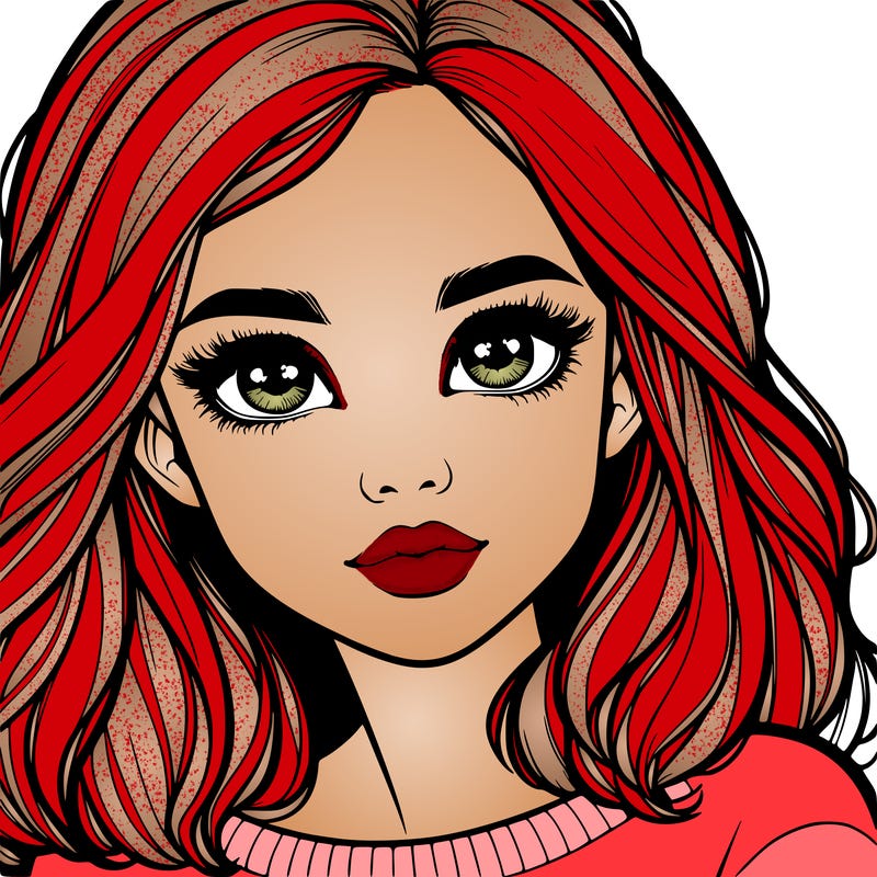 realistic girl whith cute eyes