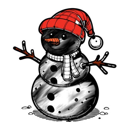 realistic christmas snowman