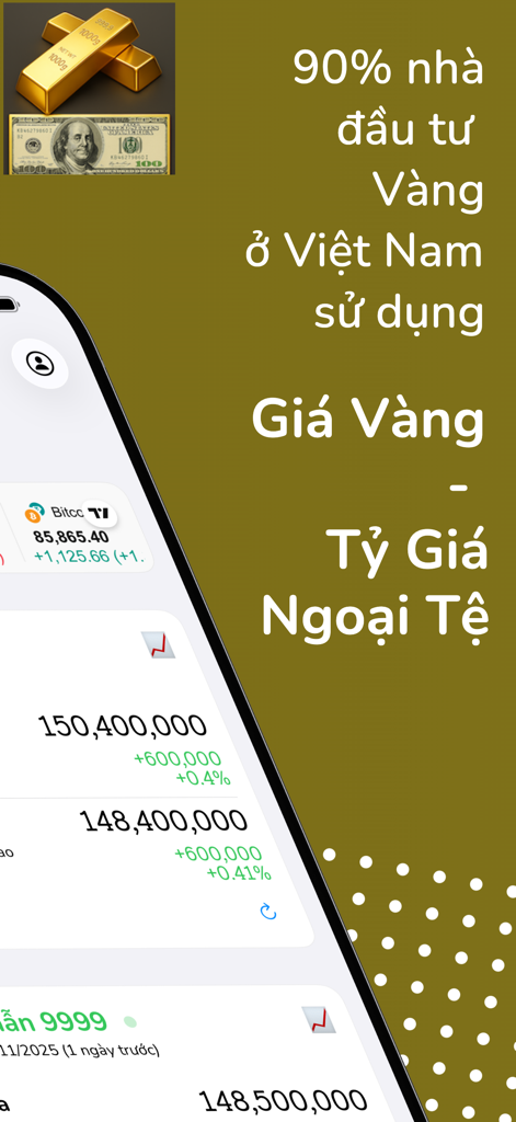 Vietnamese gold price and currency exchange rate app for investors