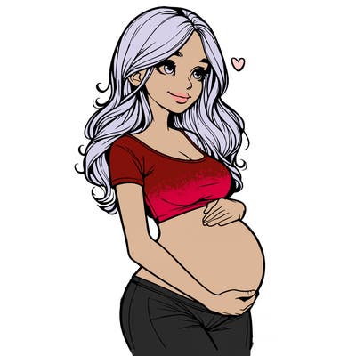realistic pregnant girl