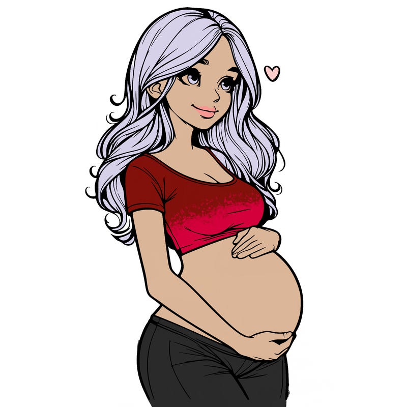 realistic pregnant girl