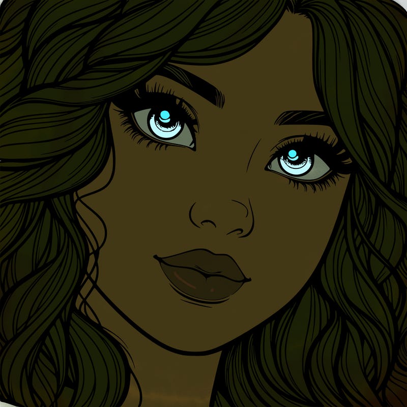 beautiful realistic girl close up to the camera with wavy hair,