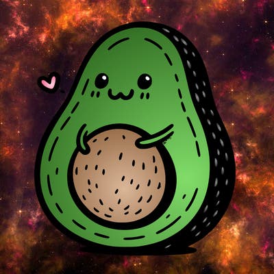 an avocado hugging an avocado