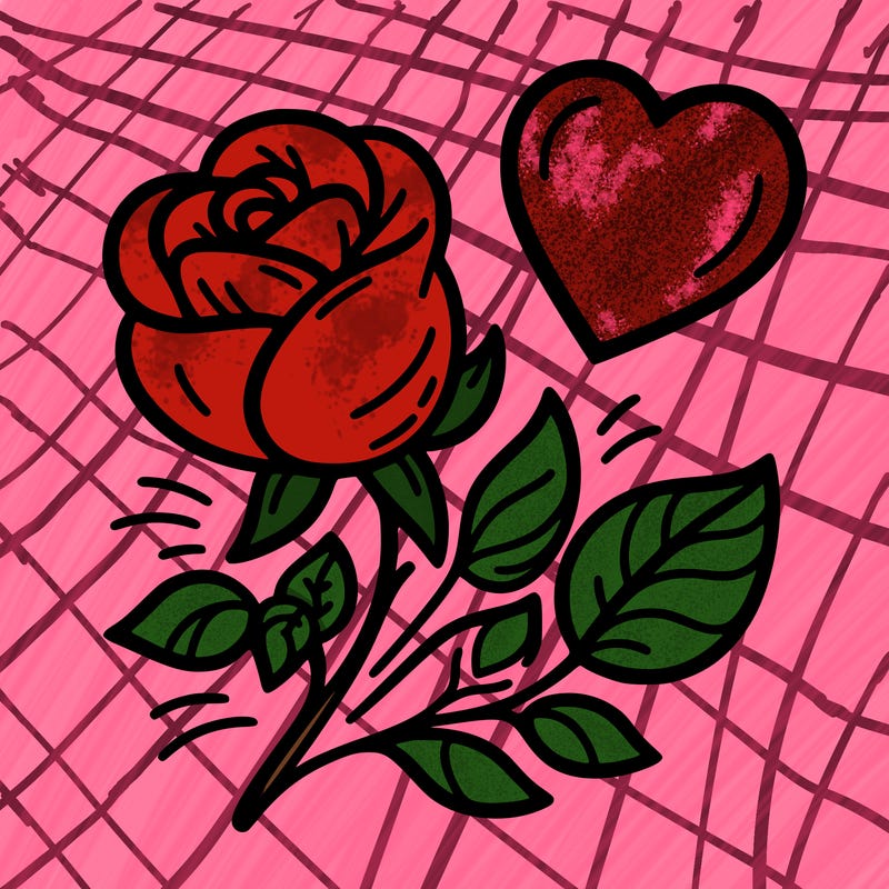 rose and heart