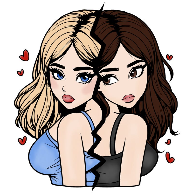 realistic girl split